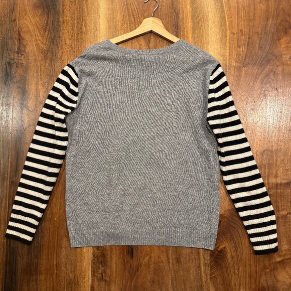 Autumn Cashmere gray Zebra print sweater sz M - Picture 5 of 5